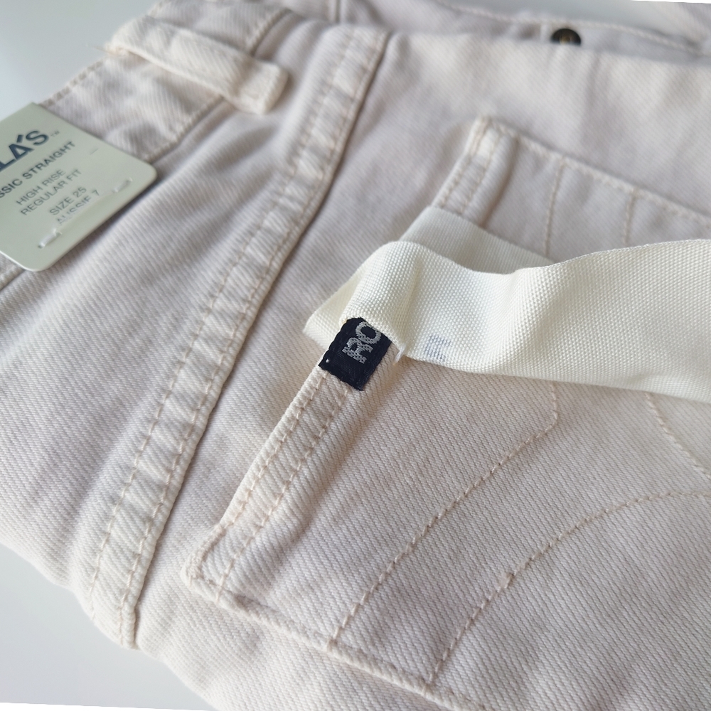 Rolla's Classic Straight Leg Jeans in Cream NEW - Picture 5 of 7